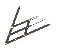 TOYZFRIENDY Stainless Steel Eyebrow Ruler Sliding Three-point Positioning Golden Ratio Measuring Tool Precise Eyebrow Shaping Beauty Professionals Tattoo Artists