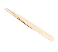 TOYZFRIENDY Stainless Steel Eyelash Tweezers with Comb End Multi-Functional Lash Clamp for Curling Applying False Lashes and Mascara Eyelash Applicator for Precise Eye Makeup and Eyebrow