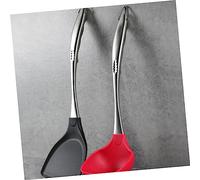 TOYZFRIENDY Stainless Steel Handle Silicone Soup Ladle Red Cooking Spoon Bpa Food Grade Silicone Utensil for Home and Restaurant Use