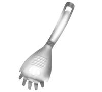 TOYZFRIENDY Stainless Steel Multipurpose Spaghetti Spoon Strain and Scoop Utensil for Home Kitchen Cooking Pasta Server with Food Grinding Function Easy-Clean Cooking Tool for Noodles and More