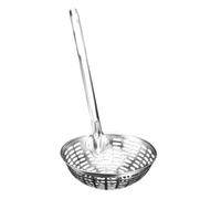 TOYZFRIENDY Stainless Steel Skimmer Ladle with Ergonomic Hollow Handle Heat Resistant Wok Utensil Food Strainer for Kitchen Large Capacity Multi Purpose Pot Drainer Spoon with Hanging and
