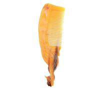 TOYZFRIENDY Static Long Handle Comb Peacock Design Fine Tooth Horn Comb for Hair Styling and Household Use for Portable Scalp Care