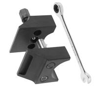 TOYZFRIENDY Steel Suspension Strut Splitter Tool with Adjustable Spreader and Wrench for Car Hub Steering Separation Heavy-Duty Automotive Strut Removal Tool Compatible with Multiple Models