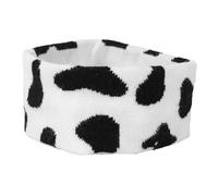 TOYZFRIENDY Striped Wool Hair Tie for Stretchy Headband with Black and White Cow Pattern Soft Knitted Hair Rope Accessory for Autumn and Winter Fashion