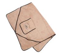 TOYZFRIENDY Super Absorbent Thick Coral Fleece Dog Towel with Hand Pockets for Fast Drying Dogs Soft Pet Blanket for Bath Shower and Outdoor Use
