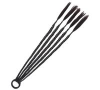 TOYZFRIENDY Synthetic Braided Ponytail Extension Long 5-strand Fishbone Braid with Hair Tie Natural Black for Cosplay and Daily Wear Hairpiece