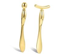 TOYZFRIENDY T-shaped Eye Cream Massager Stick 10cm Eye Applicator Spatula 2pcs Set Facial Massage Beauty Tool in Gold