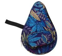 TOYZFRIENDY Table Tennis Racket Case Cover Maple Leaf Blue, Portable Reusable Storage Bag for Pingpong Paddle, Lightweight Protective Sports Carrying Pouch for Leisure and Travel