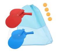 TOYZFRIENDY Thickened Table Tennis Paddle Set for Lightweight Plastic Rackets with Balls and Storage Bag Vision Friendly Outdoor Sports for Prevent Early Vision Issues