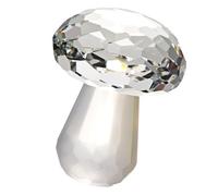 TOYZFRIENDY Transparent Crystal Mushroom Figurine Decorative Desktop Ornament Miniature Flowerpot Statue for Home Garden Wedding Party Romantic Table Decor