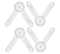 TOYZFRIENDY Transparent Orthopedic Goniometer Protractor Circular Foldable Angle Ruler for Precise Body Measuring and Medical Use Design for Rehabilitation and Joint Range Assessment