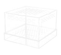 TOYZFRIENDY Transparent Reptile Breeding Box for Spiders and Crickets Lightweight Acrylic Enclosure with High Visibility for Small Turtle Cages and Reptile Feed Bins Practical Pet Habitat
