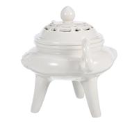 TOYZFRIENDY Tripod Incense Burner Decor Homemade Aromatherapy Stove Indoor Aromatherapy Burner White Ceramics