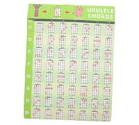 TOYZFRIENDY Ukulele Chord Chart Sticker PVC Wall Poster for Beginners Chord Diagrams Music Stand Practice Tool Gift for Students and Performers