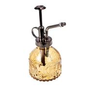TOYZFRIENDY Vintage Gradient Brown-white Glass Spray Bottle with Pump Small Transparent Watering Can for Indoor Plants Refillable Mist Sprayer for Precise Gardening and Home Use