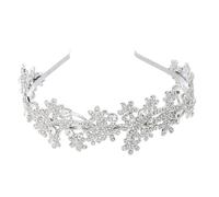 TOYZFRIENDY Vintage Headband Wedding Hair Accessories Hair Accessories for Prom Headpiece for Women Adult Headbands Retro Rhinestone Girl Head Band Alloy Silver