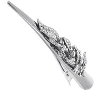 TOYZFRIENDY Vintage Large Hair Clip for Women Lightweight Rhinestone Hairpin Barrette Elegant Grey Hair Accessory for Parties Halloween Cosplay and Everyday Use
