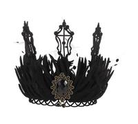 TOYZFRIENDY Vintage Queen Tiara Hairband Elegant Baroque Style Womens Wedding Cosplay Party Accessory for Halloween Theater Prom Celebration