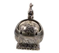 TOYZFRIENDY Vintage Windproof Ashtray with Lid Portable Retro Bronze Metal Ash Tray for Indoor Outdoor Use Smokeless Design for Living Decoration and Creative Feng Shui Horse Style