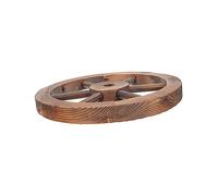 TOYZFRIENDY Vintage Wooden Wagon Wheel Wall Art Decor Rustic Cartwheel Ornament for Living Balcony Cabinet Realistic Handmade Hanging Decoration with Fine Craftsmanship