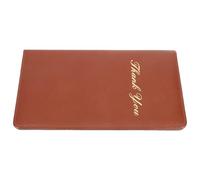 TOYZFRIENDY Waitress Server Book Organizer with Pen Holder Pocket PU Magnetic Menu Holder for Restaurant Business Bill and Coupon Menu Folder in Brown Easy-clean Surface