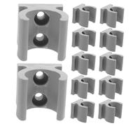 TOYZFRIENDY Wheelchair Seat Riser Clamp and Tube Holder Clamp 24pcs U-Shaped Plastic Pipe Clips Gray Commode Chair Pipe Fastener for Elderly Raised Toilet Seat Accessories