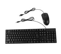 TOYZFRIENDY Wired USB Keyboard and Mouse Combo English Layout Plug and Play High-response Optical Mouse for Desktop Professional Office and Home Use Convenient and Practical Design