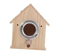 TOYZFRIENDY Wood Parakeet Nest Box with Perch for Budgies and Lovebirds Secure Locking Bird Breeding House Removable Top for Easy Cleaning Small Nesting Box for Parrots and Cockatiels