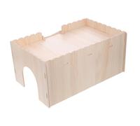 TOYZFRIENDY Wooden Castle Small Pet Hut with Ventilation Hamster Platform Cozy Rat Hideout for Improved Sleep Quality