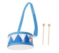 TOYZFRIENDY Wooden Dual-sided Hand Percussion Drum with Neck Strap Educational Rhythm Instrument for School Music Learning Wood Material Realistic Sound Experience