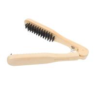 TOYZFRIENDY Wooden Hair Straightening Brush for Women Natural Skin-friendly Multipurpose Hair Comb Efficient Straightening Tool for Home and Salon Use Brown