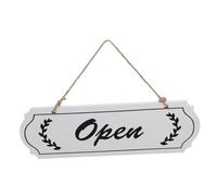 TOYZFRIENDY Wooden Open Closed Sign with Jute Rope Double Sided Business Door Hanging Sign for Shops Restaurants Hotels Display of Operating Hours Decorative Functional Store