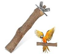 TOYZFRIENDY Wooden Parrot Perch Stand for Small Birds Rough Natural Surface for Comfortable Grip Chewable Bird Platform Cage Accessory for Parakeets Cockatiels Conures