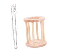 TOYZFRIENDY Wooden Rabbit Grass Feeder Rack with Chain Hay Manger for Small Pets Like Guinea Pigs Chinchillas Bunny Minimizes Waste and Protects Food From Contamination