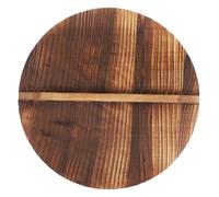 TOYZFRIENDY Wooden Wok Lid Thickened Pot Cover Anti-scald Splash Guard Cooking Lid for Stir Fry Steaming Braising Natural Wood Material for Even Heat Distribution and Kitchen Use