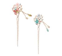 TOZBLEU 2 x Retro Chinese Hair Sticks, Vintage Chinese Hairpin, Vintage Hair Sticks, Metal Hair Sticks for Decorative Fixed Hairstyle for Women Girls