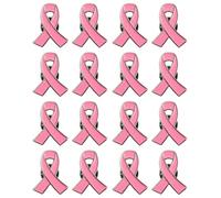TOZBLEU Pink Enamel Breast Cancer Awareness Pin Set, 16 Pcs, Metal, Perfect for Awareness Events & Gifting