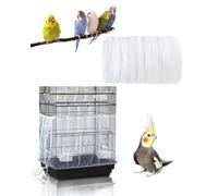 TOZBLEU VCovers for Bird Cages, Bird Cage Cover, Bird Cage Seed Catcher, Protective Net for Bird Cages, Parrots, Nylon Mesh, Suitable for Cages with a Circumference of 110-220 x 33 cm