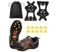 TOZBLEU Walking Crampons, Crampons, Ice Racks, Traction Non-Slip Over Shoes, for 10 Cleats Snow Ice Grips Crampons Cleats Spikes, Easy to Put on, Comes with Dust Bag