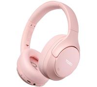 TOZO HT3 Bluetooth Headphones, Active Noise Cancelling with 5-Mic AI Chat, Wireless Over Ear Bluetooth, Hi-Res Audio, 90H Playtime, Transparency Mode, Dual Bluetooth Connection, 32 EQ Modes(Pink)