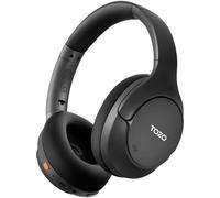 TOZO HT3 Hybrid Noise Cancelling Headphones, 90H Playtime Wireless Over Ear Bluetooth Headset, Spatial Audio AI Chat with 5 Mics, Supports Dual Connection and USB-C Input, with 32 EQ Music Modes