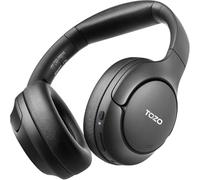 TOZO Hybrid Active Noise Cancelling Headphones, Wireless Over Ear Bluetooth Headset, 60H Playtime, Hi-Res Audio Custom EQ via App Deep Bass Comfort Fit Ear Cups, for Home Office Travel Black