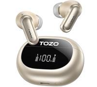 TOZO NC20 Active Noise Cancelling Wireless Earbuds, IPX8 Waterproof Ear Buds, LDAC Hi-Res Sound Stereo Bass, 6 Mics AI Call, Multipoint Pairing, 80H Playtime, Translation Earbuds, Wireless Charging
