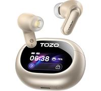 TOZO NC20 Pro Active Noise Cancelling Wireless Earbuds with Smart Touch Screen, LDAC Hi-Res Audio, Stereo Bass, 6 Mics AI Call Ear Buds, 80H Playtime, IPX8 Waterproof, 32 EQ via App, Wireless Charging