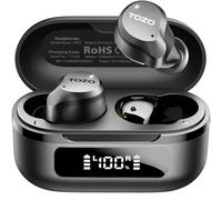 TOZO NC9 Hybrid Active Noise Cancelling Earbuds, 45dB ANC Wireless Earbuds, 6-Mic ENC for Clear Calls, Deep Bass, 59H Playtime, IPX8 Waterproof, Bluetooth 5.3 Ear Buds with App for Custom EQ
