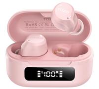 TOZO NC9 Hybrid Active Noise Cancelling Earbuds, 45dB ANC Wireless Earbuds, 6-Mic ENC for Clear Calls, Deep Bass, 59H Playtime, IPX8 Waterproof, Bluetooth 5.3 Ear Buds with App for Custom EQ (Pink)