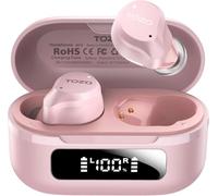 TOZO NC9 Hybrid Active Noise Cancelling Wireless Earbuds, 60H, LED Display | 6 Mic ENC Clear Calls, Deep Bass Sound, IPX8, in Ear Bluetooth 5.3 Headphones, 32 EQs, Comfort Fit Ear Buds for Office, Pink