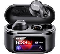 TOZO NC9 Pro Active Noise Cancelling Wireless Earbuds, LDAC Hi-Res Audio | Smart Touch Screen,Stereo Bass, 6 Mics ENC Clear Call Ear Buds,Dual Device Connection,60H, Bluetooth 6.0, Fast Charging,Black