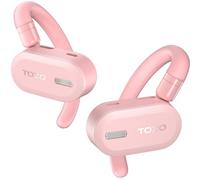TOZO Open Buds Lightweight True Wireless Earbuds with Multi-Angle Adjustment, Bluetooth 5.3 Headphones with Open Ear Dual-Axis Design for Long-Lasting Comfort, Crystal-Clear Calls for Driving, Pink