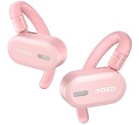 TOZO O2 True Open Ear Wireless Headphones Lightweight with Multi-Angle Adjustment, Bluetooth 5.3 Earbuds with Dual-Axis Design for Long-Lasting Comfort, Crystal-Clear Calls for Driving, Pink